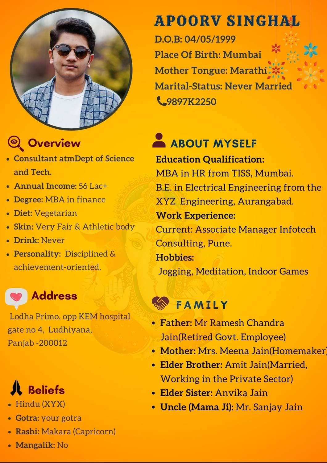 Smart Digital Matrimony Format