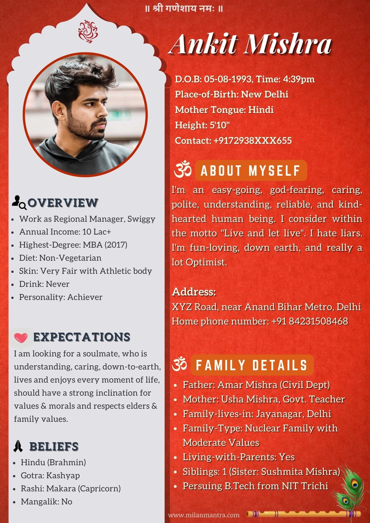 Modern Marriage Biodata for Girls