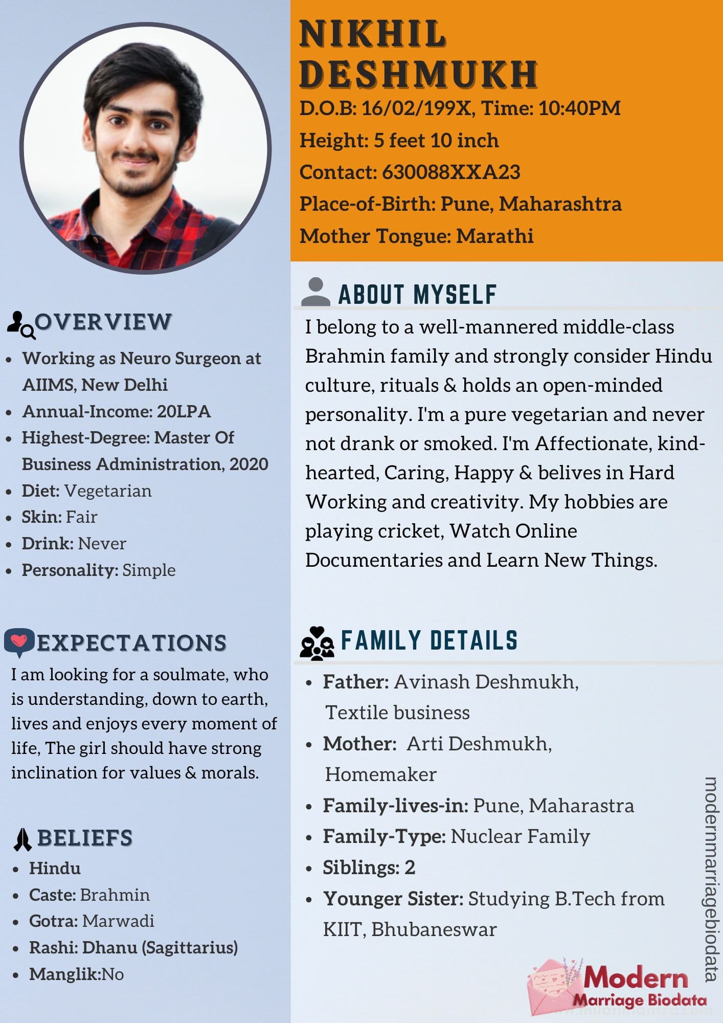 Royal Wedding Biodata Format